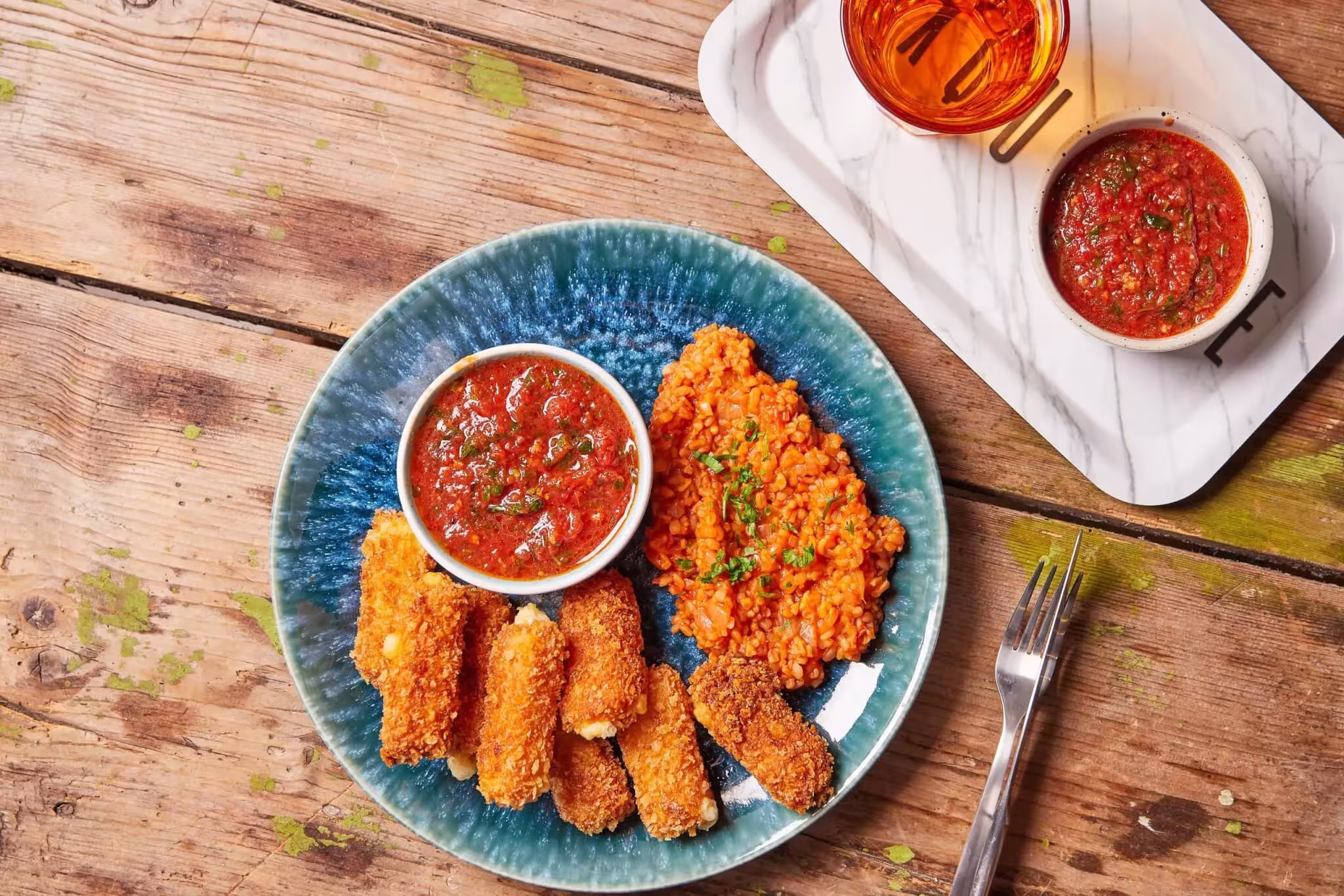 Rántott halloumi sajt török rizzsel